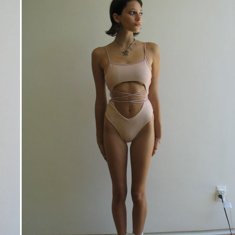 Alice Terry One Piece Pink Cutout Swimsuit